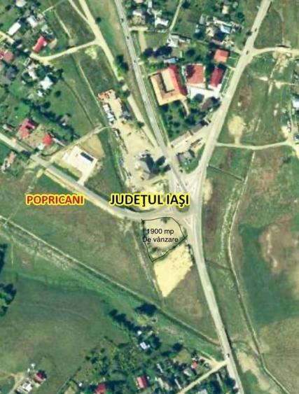 Teren 1900 mp în Sens Giratoriu – DN24C, Vanatori Iași, Ideal Stație PECO - 2
