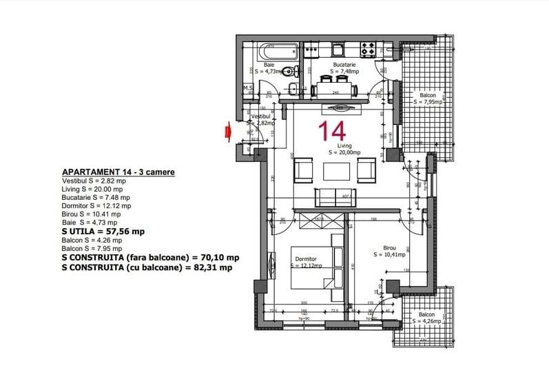 Apartament 3 camere | zona Maramures | Parc Unirii | Finalizat | Comision 0 - 12