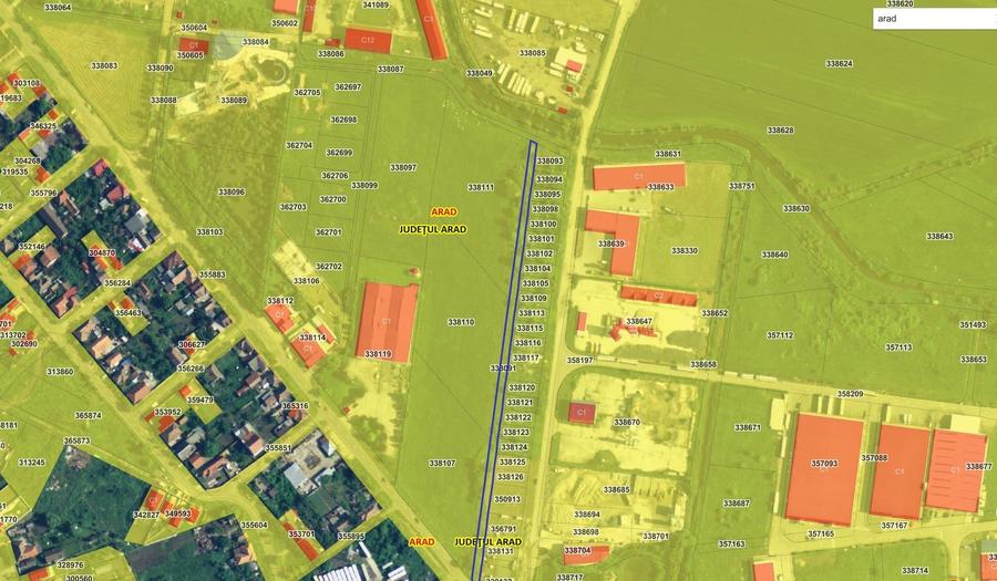 Teren cu PUZ in Arad, servicii, industrie, depozitare 8.307 mp - 6