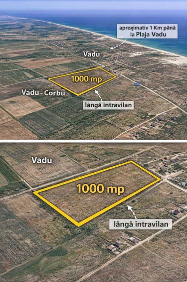 Teren 1000 mp Vadu (Corbu) langa intravilan ideal casa vacanta / investitie - 1