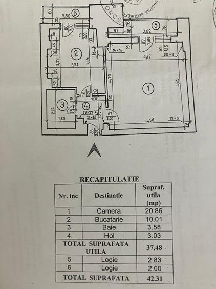GARSONIERA 1/8 43MP 2 BALCOANE BLOC 2002  MONOLIT STRADAL IDEALA INVESTITIE - 6
