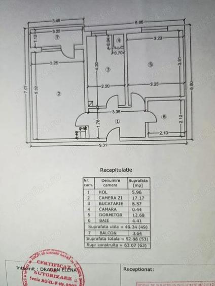 Apartament decomandat 2 camere - 4