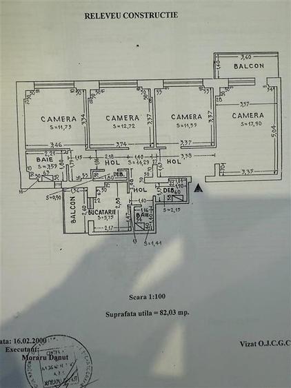 Apartament cu 4 camere decomandat în Mircea cel Bătrân