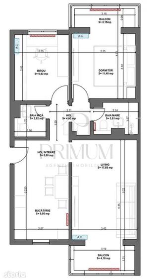 Apartament cu 3 camere decomandat, mobilat în Mehala