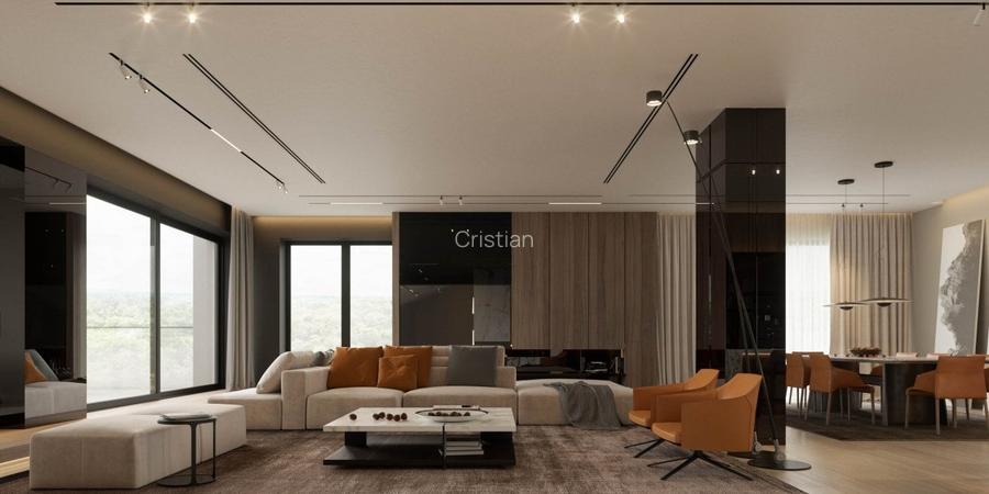 Penthouse 5 camere | 358 mp, terasa 84 mp, vedere padure – Pines Residence