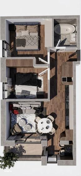 Apartament 3 camere, 56mp | Zona Regal | Baciu | - 2