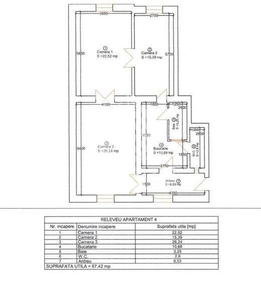 Apartament 3 camere,cladire istorica,centrala proprie in ... - 2