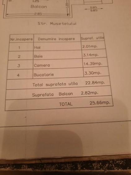 Garsoniera de vanzare 25.66mp - 8