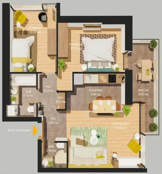 Cotroceni Apartament 3 Camere LUX Mutare Imediata Loc Parcare Inclus - 6