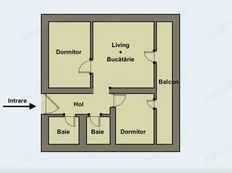 Apartament cu 3 camere, 2 bai ?i parcare cu CF in spate la Vivo - 2