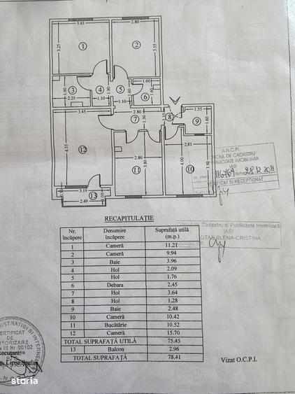 Apartament de vanzare Iasi 4 camere Dacia-Str. Tabacului, etaj 1 - 1