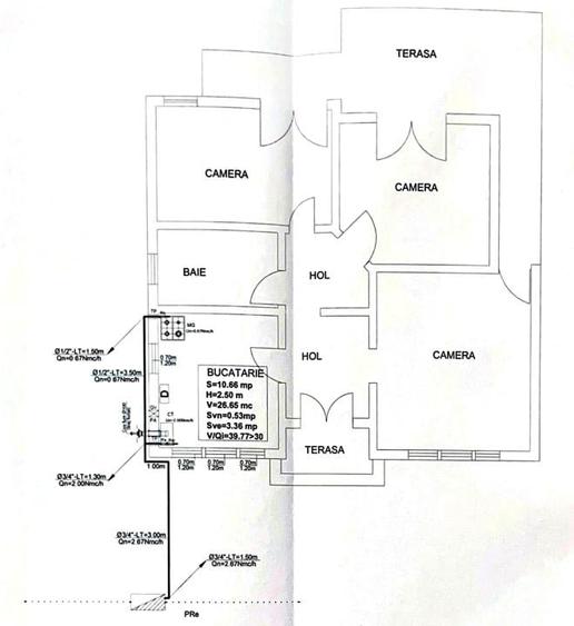 Casă 3 camere 75mp + teren 220mp | Miroslava - 7