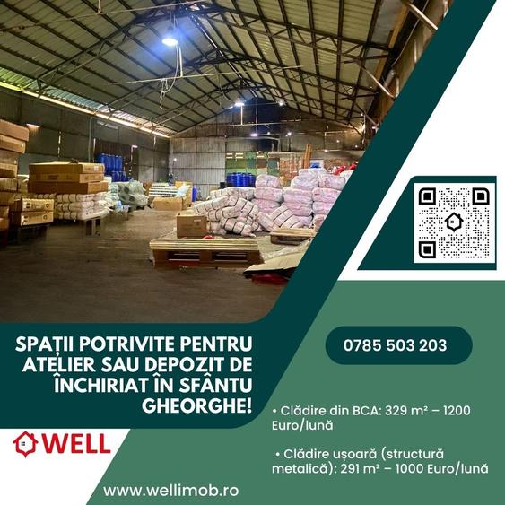 Spații potrivite pentru atelier sau depozit de închiriat în Sfântu Gheorghe! - 1