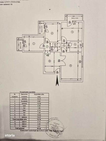 Pacurari-Moara de foc.ap.3camere.3balcoane,3 vederi,mobilat si utilat,et.5/8,81m - 4