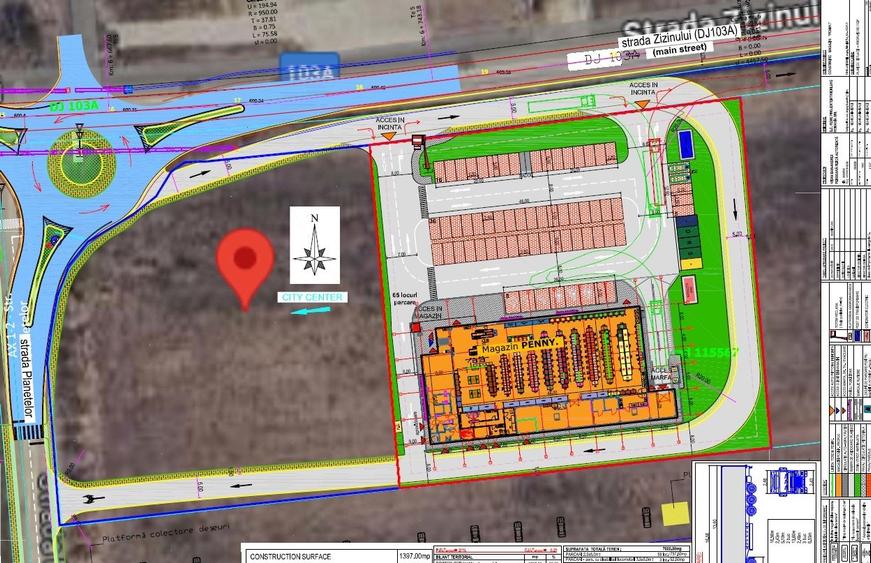 Oportunitate - teren cu proiect Magazin Penny - Certificat de Urbanism - 1