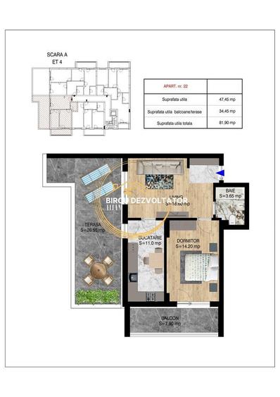 Decomanadat Penthouse Ansamblu moderne Metrou Teclu Ikea Titan Pallady - 8