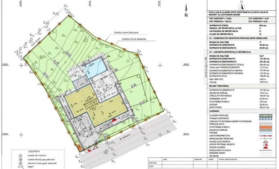 teren intravilan semicentral Iasi cu autorizatie construire - 1