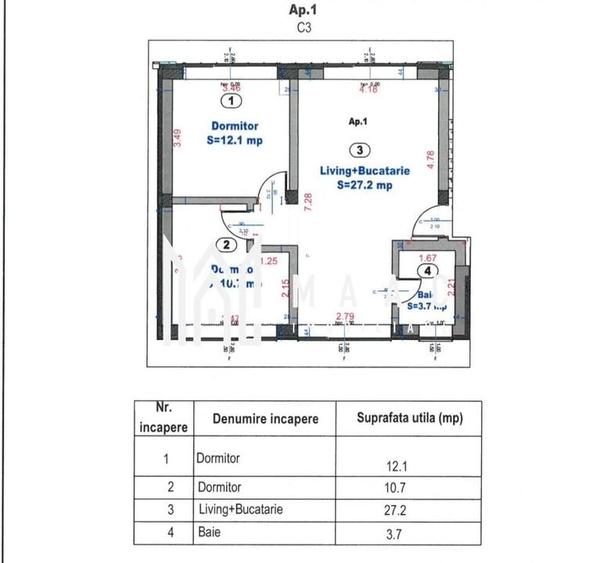 Apartament 2 camere | 53 MPU | Balcon | 2 Locuri de Parcare | Turnisor - 6