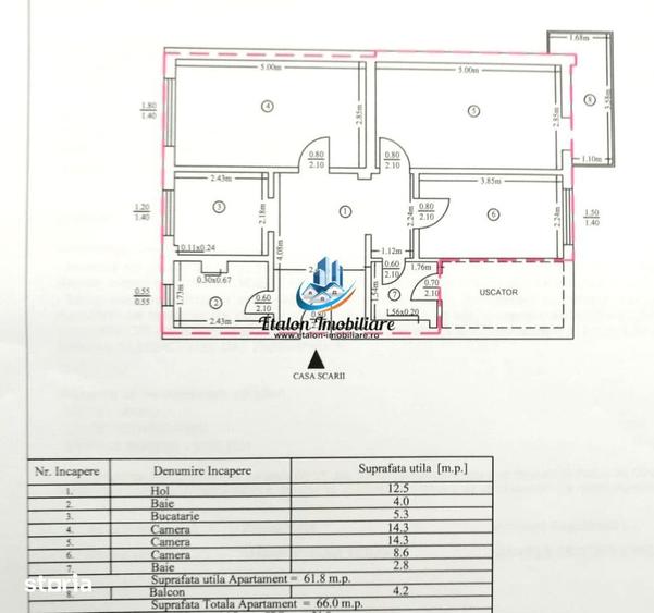 Apartament 3 camere decomandat, 2 bai, Scoala 10, Precista - 2