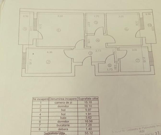 Apartament 3 camere Cantemir-Podu de Piatra, renovat, mobilat si utilat - 9