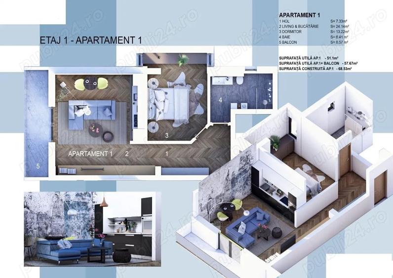 Apartamente de vanzare cu 2 si 3 camere zona Kamsas TVA INCLUS - 4