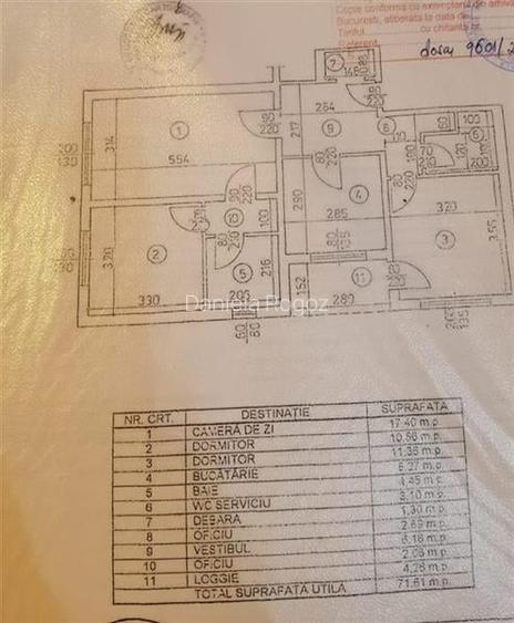 Apartament 3  camere utilat mobilat Decebal