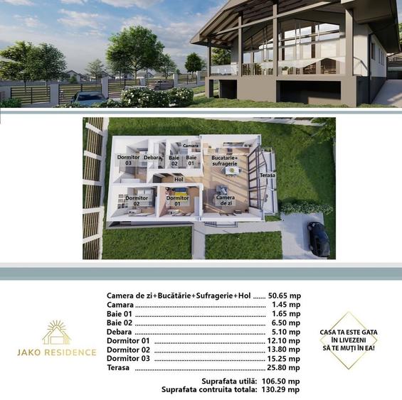 Casa la cheie 130mp 4 camere,2 băi,700mp teren,Livezeni - 11