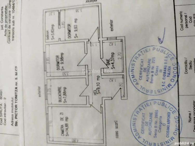 Vand inchiriez ap 3 camere in Mangalia
