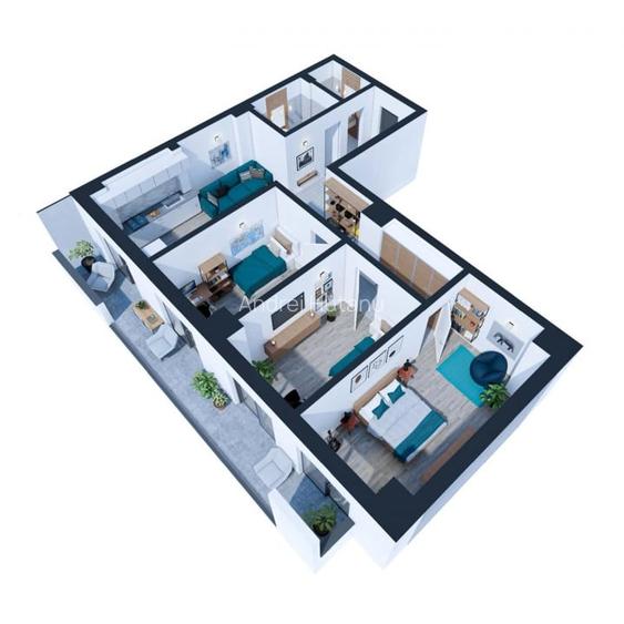 APARTAMENT 4 CAMERE, 103 MP, ETAJ INTERMEDIAR, NICOLINA, comision % !!!