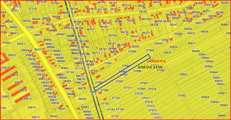 Teren Construcții intravilan de 2000 mp, în Grădiștea
