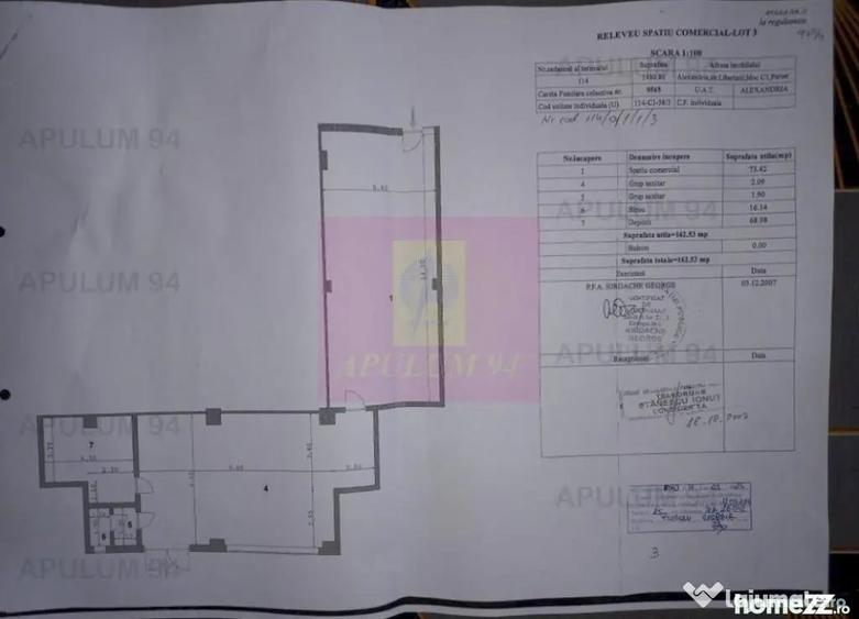 Spațiu comercial, de 163 mp, în Central