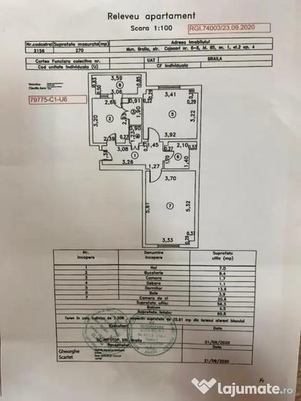 Apartament cu 2 camere decomandat în Ultracentral
