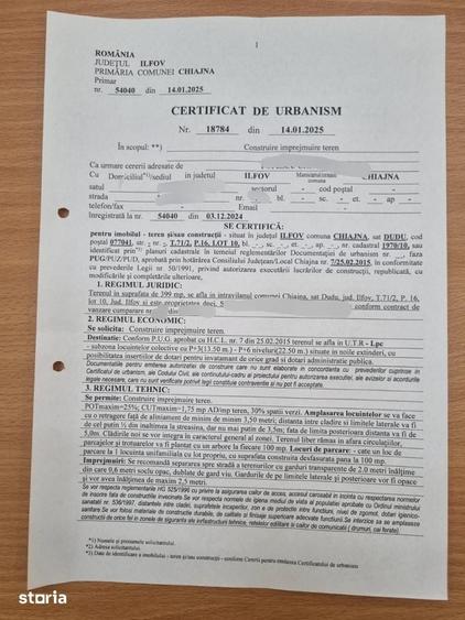Teren de 400 mp, în Chiajna