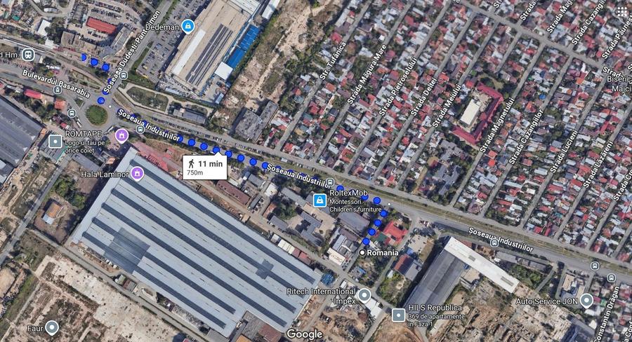 Teren Construcții intravilan de 2000 mp, în Industriilor