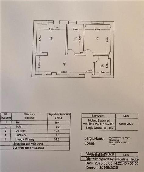 Apartament cu 2 camere decomandat, mobilat în Antiaeriană