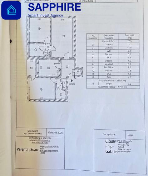Apartament cu 3 camere decomandat în Sebastian