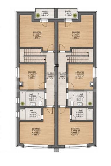 Duplex cu 5 camere cu Canalizare în Iris