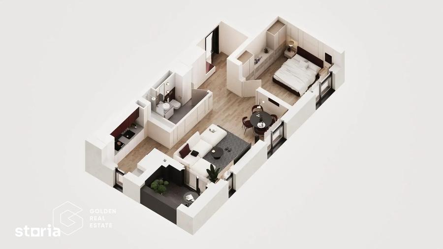 Apartament cu 2 camere în Vladimirescu
