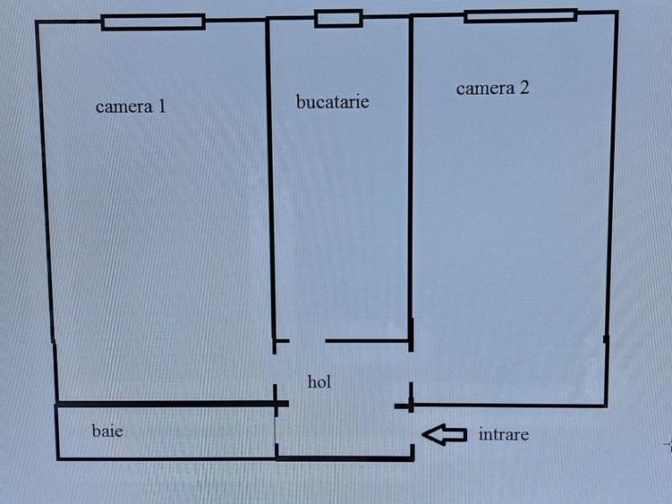 Apartament cu 2 camere decomandat în Dunărea