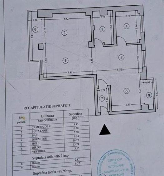 Apartament cu 4 camere semidecomandat, mobilat în Central
