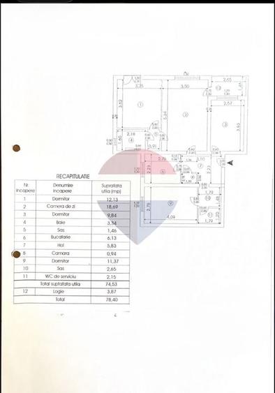 Apartament cu 4 camere semidecomandat în Titan