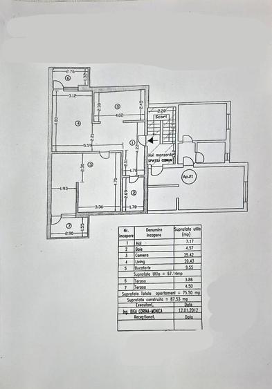 Apartament cu 2 camere, mobilat în Ultracentral