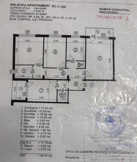 Apartament cu 4 camere decomandat în Autogară