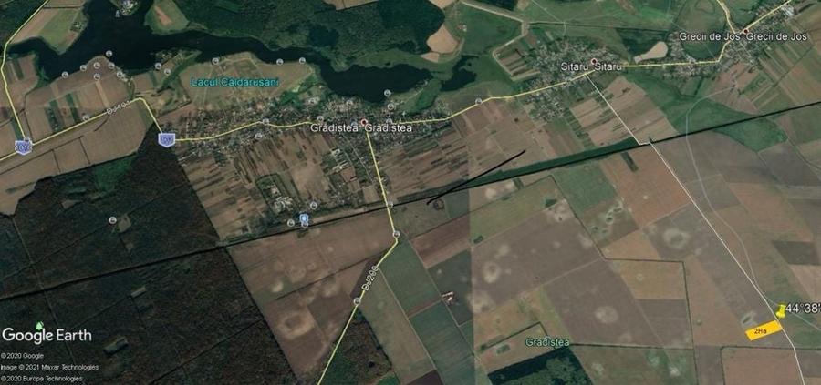 Teren de 40587 mp, în Grădiștea