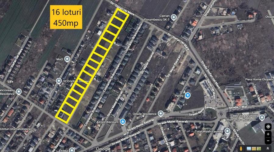 Teren Construcții intravilan de 617 mp, în Otopeni
