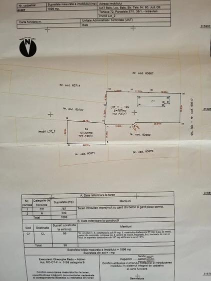 Teren de 1096 mp, în Central