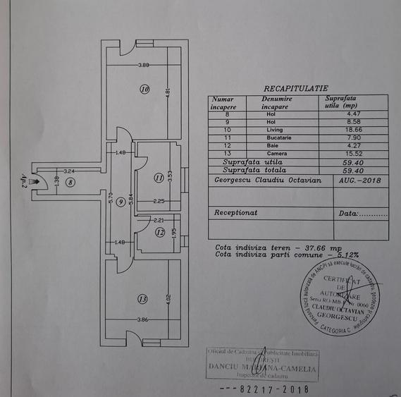 Apartament cu 2 camere decomandat în Sisești