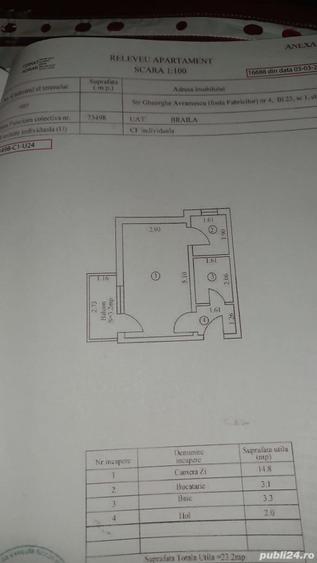 Garsonieră nedecomandată în Barieră