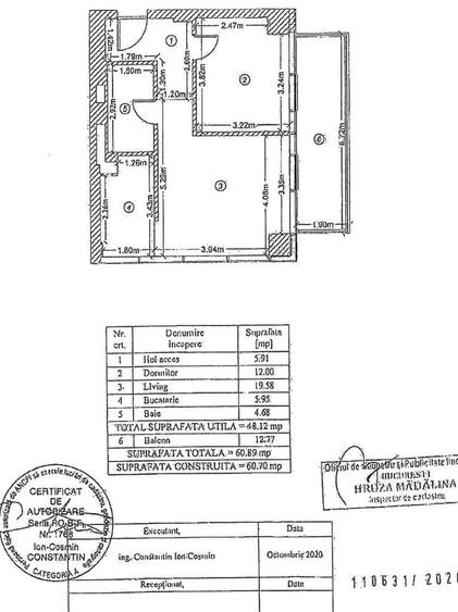Apartament cu 2 camere, mobilat în Primăverii