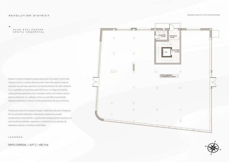 Apartament cu 3 camere în Republicii